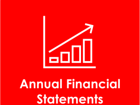 Graph showing increase with the words Annual Financial Statements